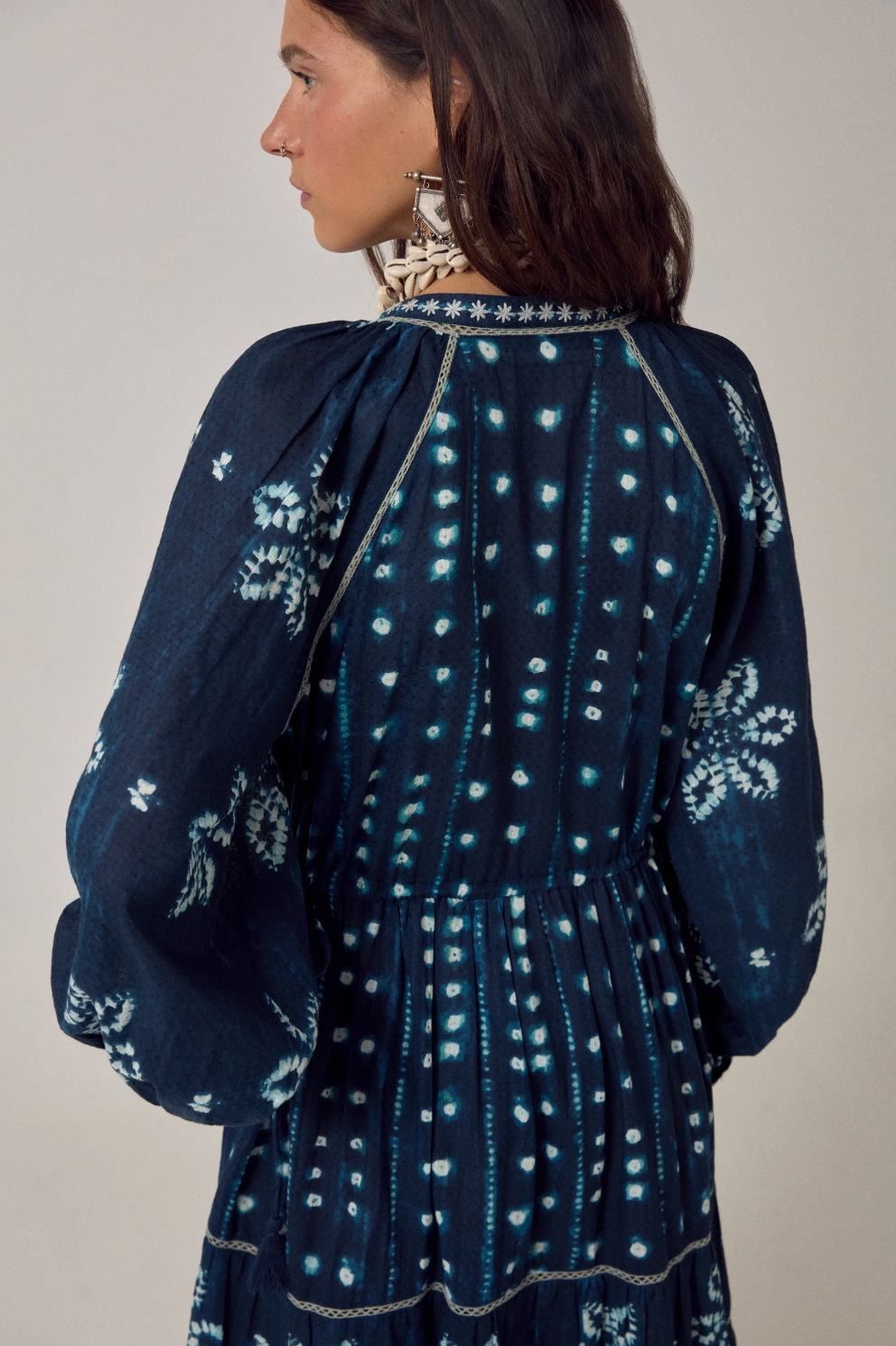 KUMO Dress in Ocean Ink Shibori Dreams Print