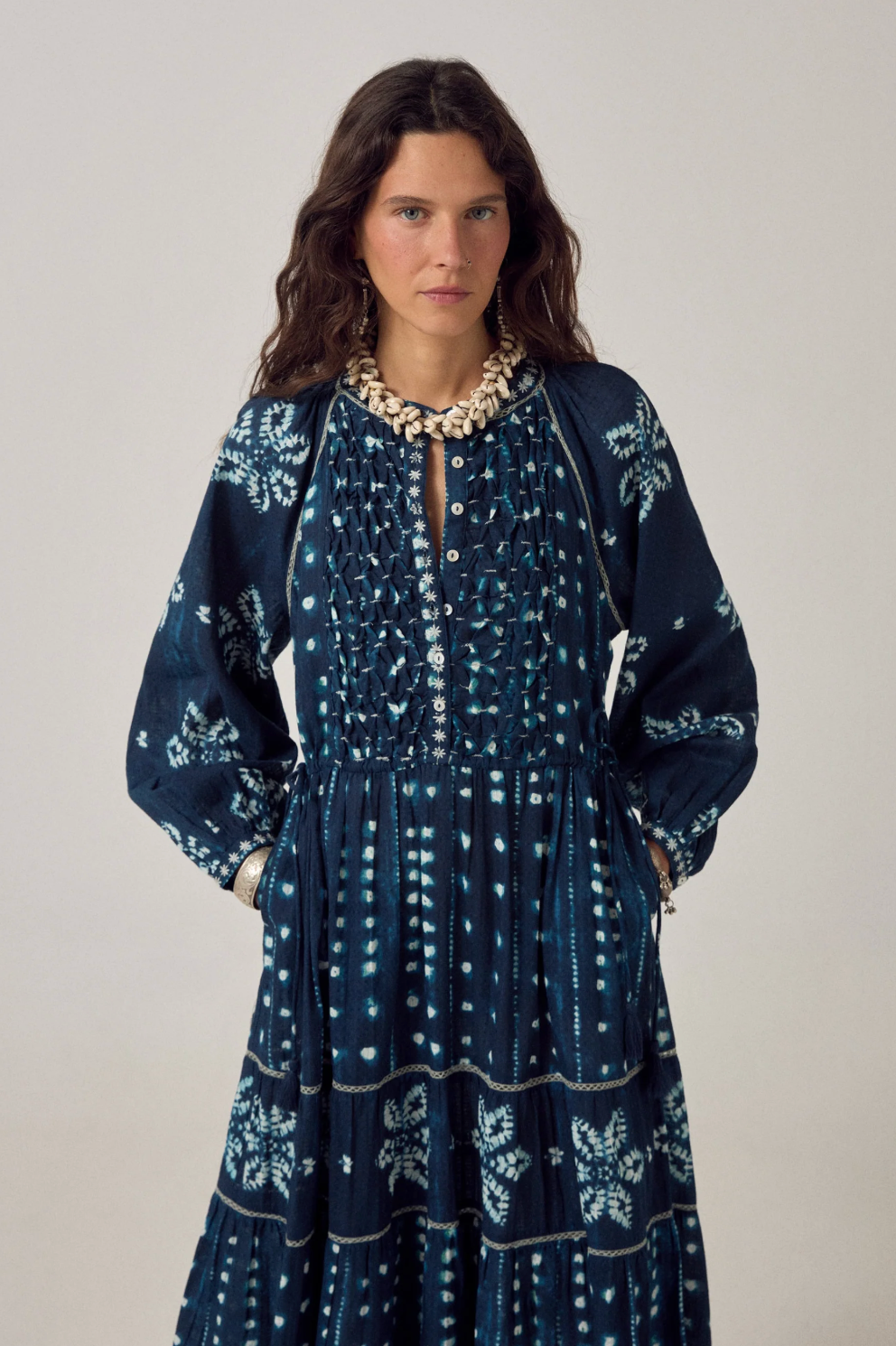 KUMO Dress in Ocean Ink Shibori Dreams Print
