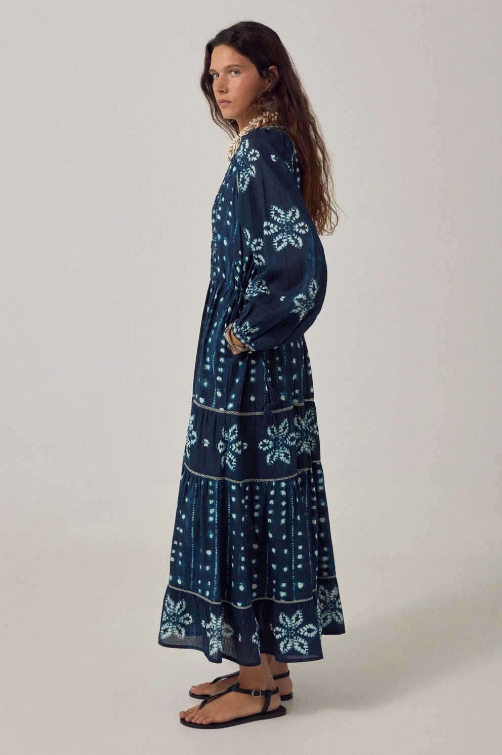 KUMO Dress in Ocean Ink Shibori Dreams Print