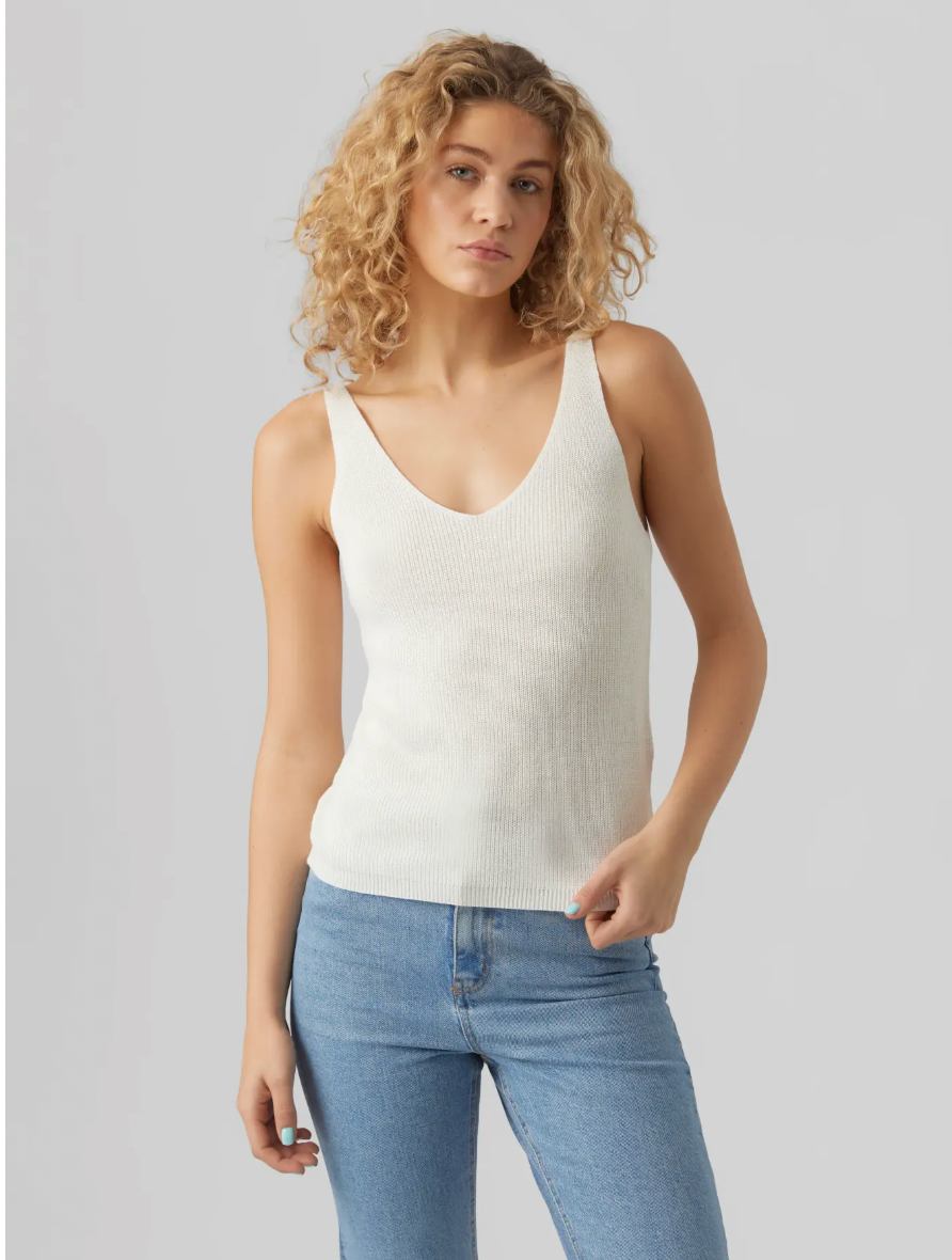 NEWLEX Fine Knit Top in Snow White
