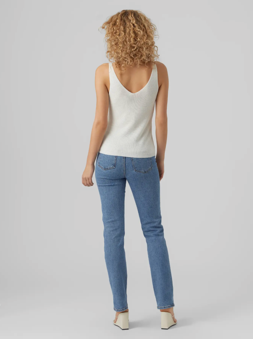 NEWLEX Fine Knit Top in Snow White