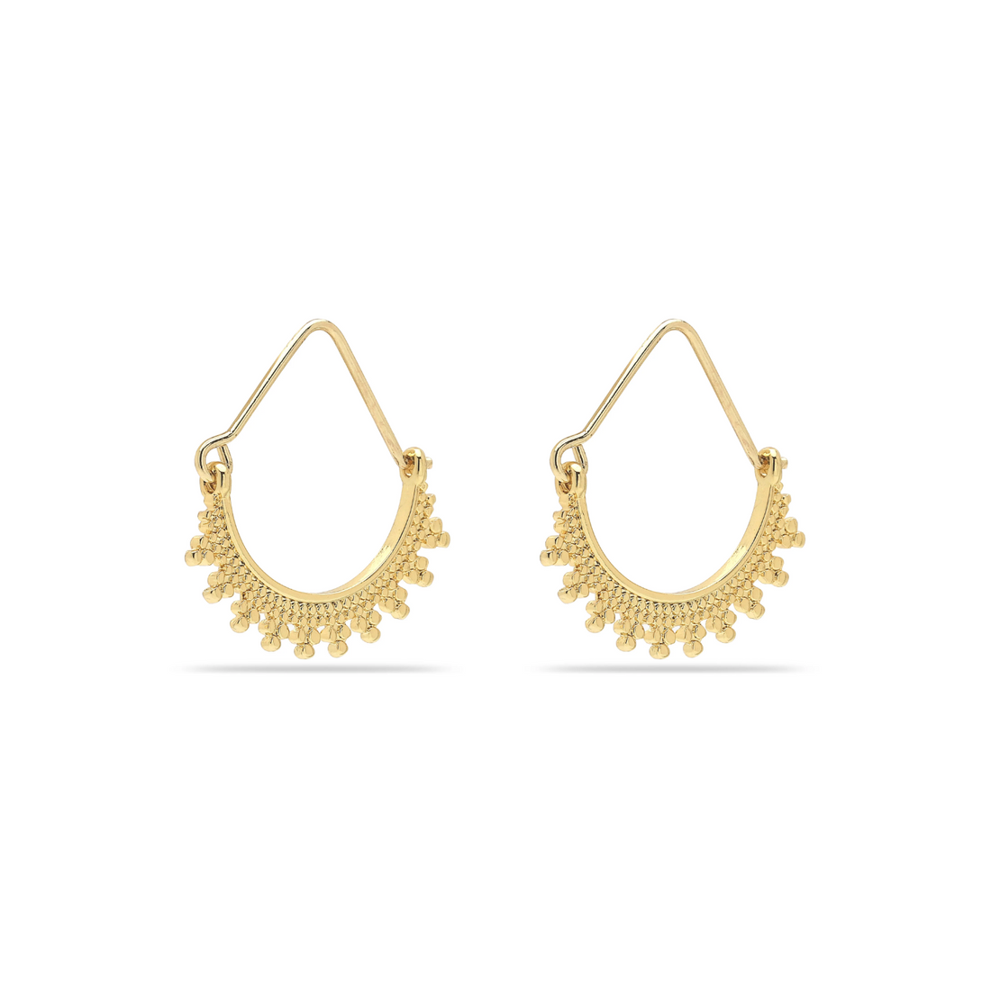 KIKU Half Hoop Boho Earrings in Gold