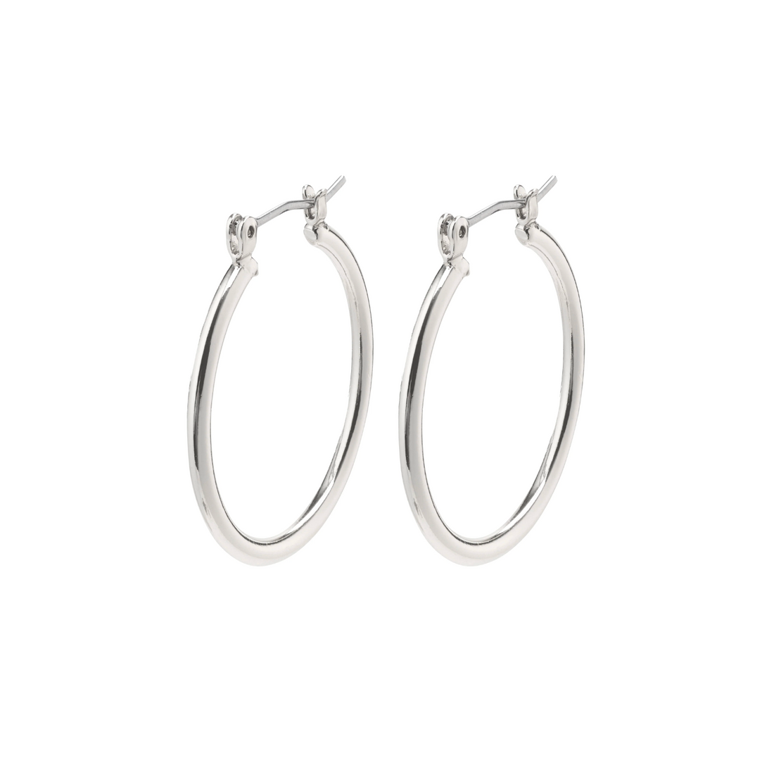 LAYLA Medium Hoop Earrings in Silver