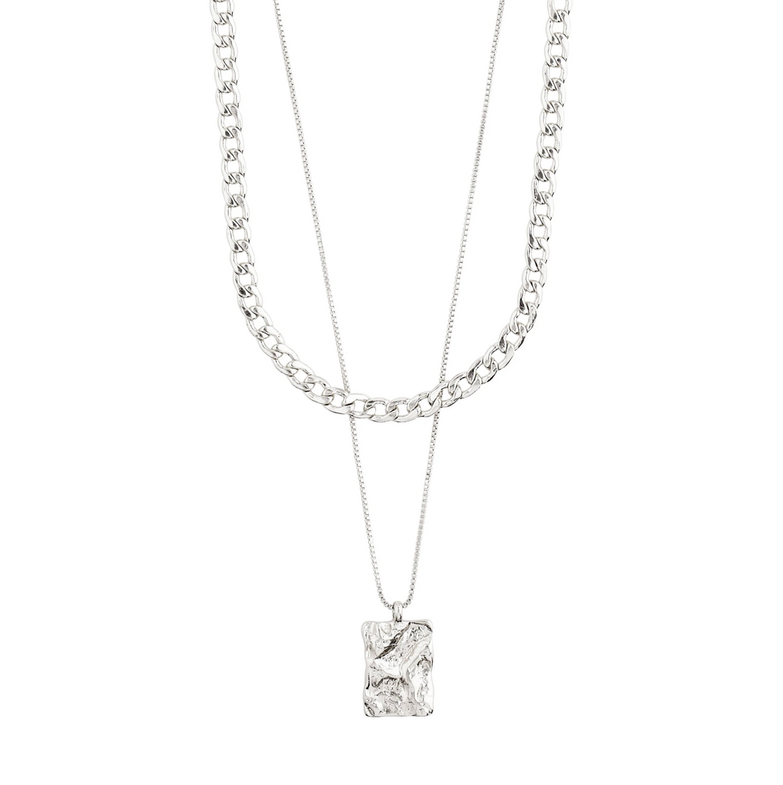 BETHILDA 2-in-1 silver Chain Necklace