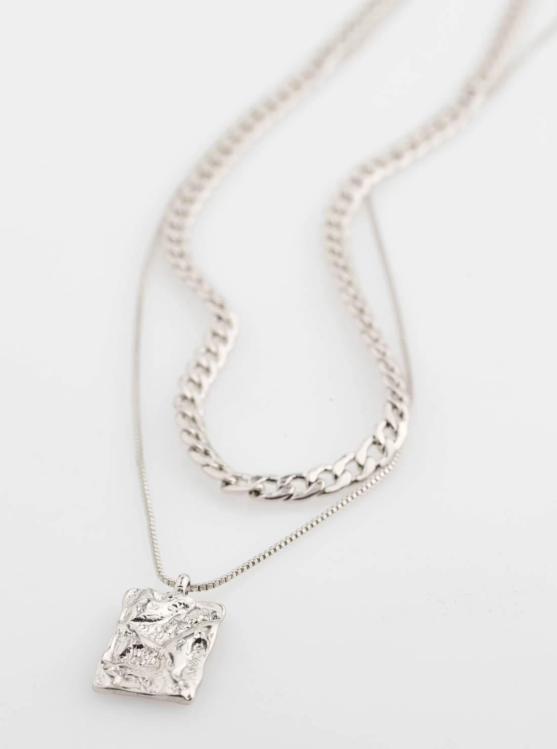 BETHILDA 2-in-1 silver Chain Necklace