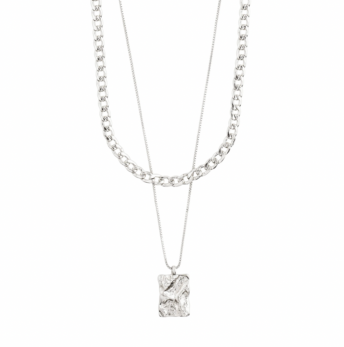 BETHILDA 2-in-1 silver Chain Necklace