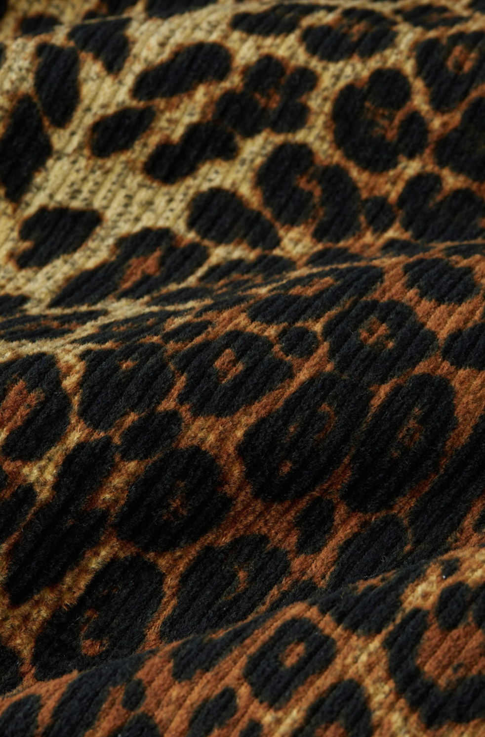 ARIZONA Leopard Print Jacket in Corduroy With Contrast Collar