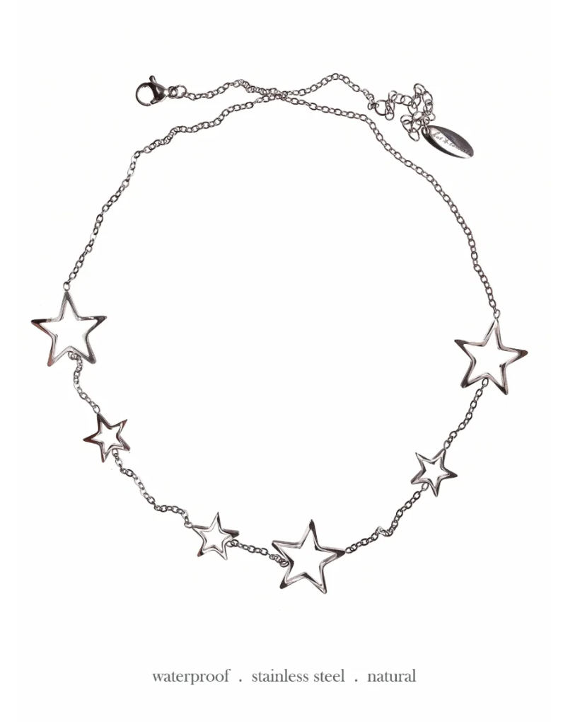 Stars in Orbit Steel Necklace -AS055