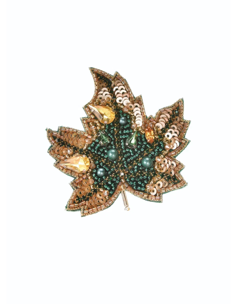 Autumn Maple Leaf Large Brooch - SB005