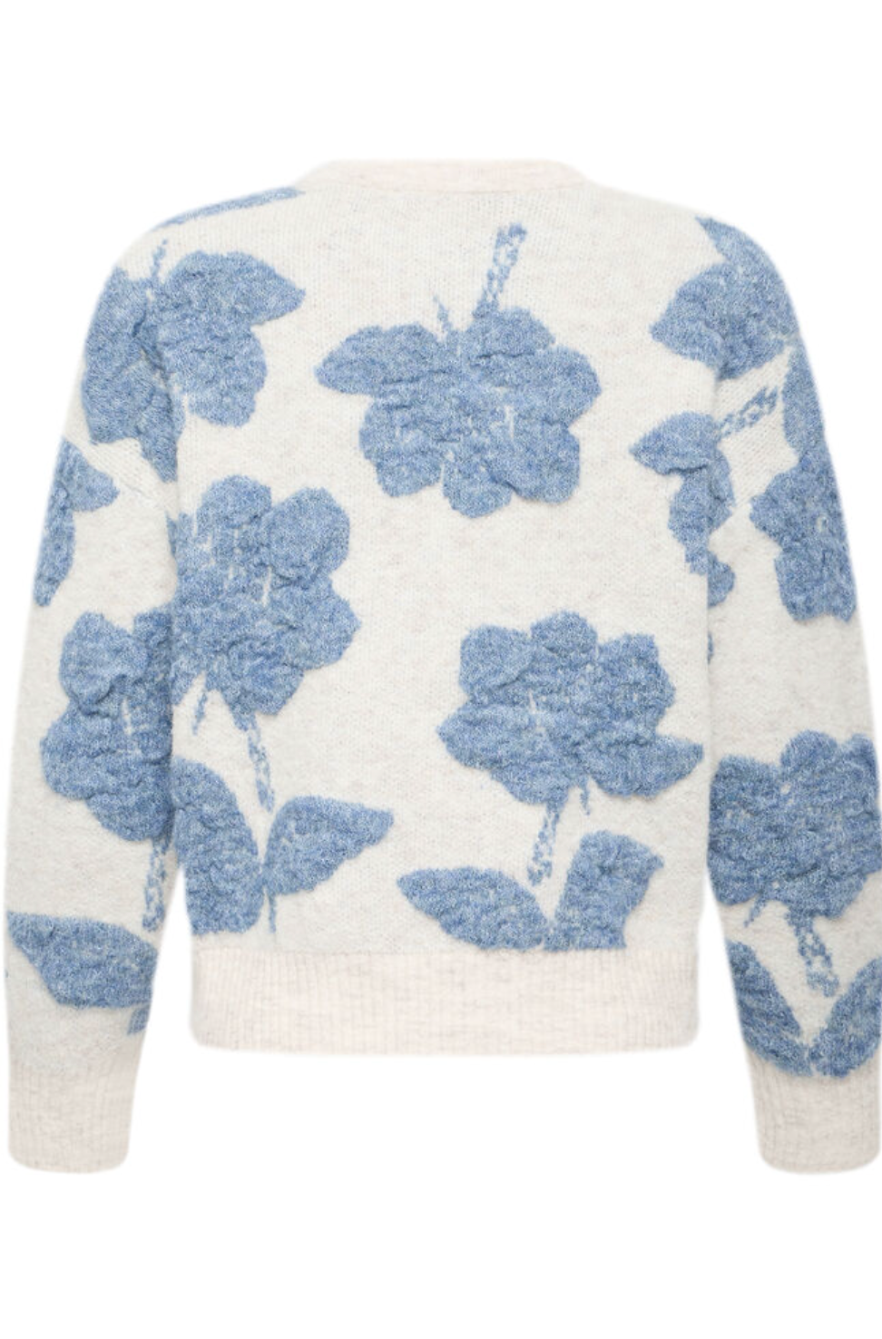 MANDA Flower Jumper in Blue and White