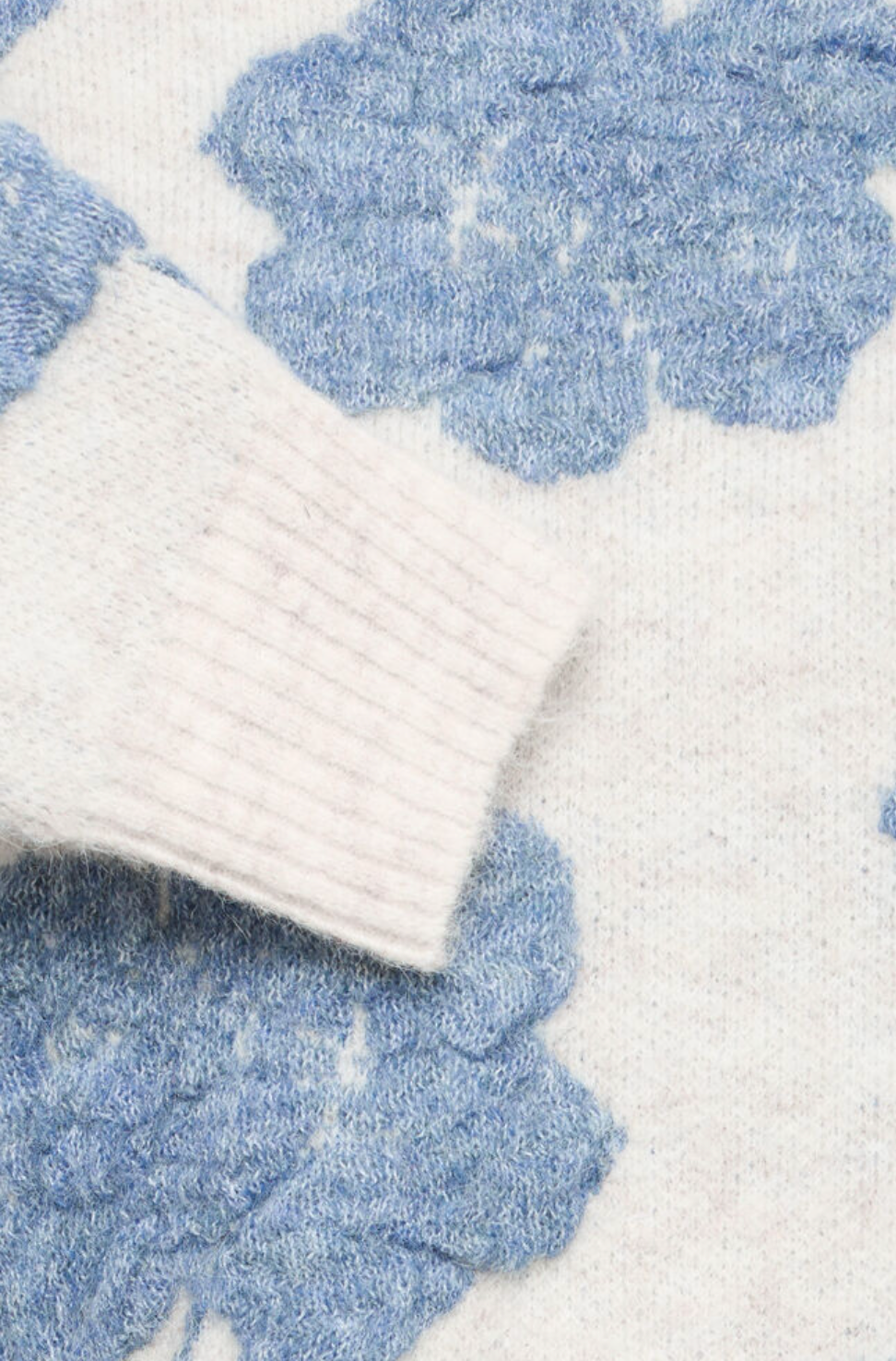 MANDA Flower Jumper in Blue and White