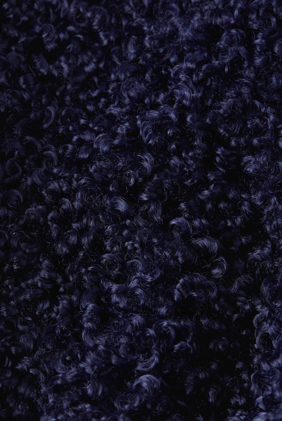 ISA Faux Fur Basil jacket in Deep Blue