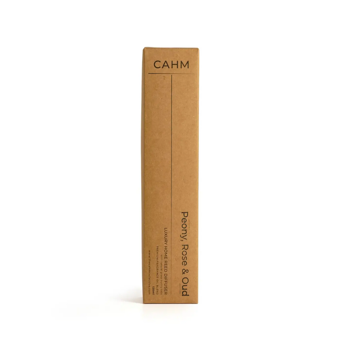 CAHM Luxury Reed Diffuser - Peony, Rose & Oud - Clear Glass