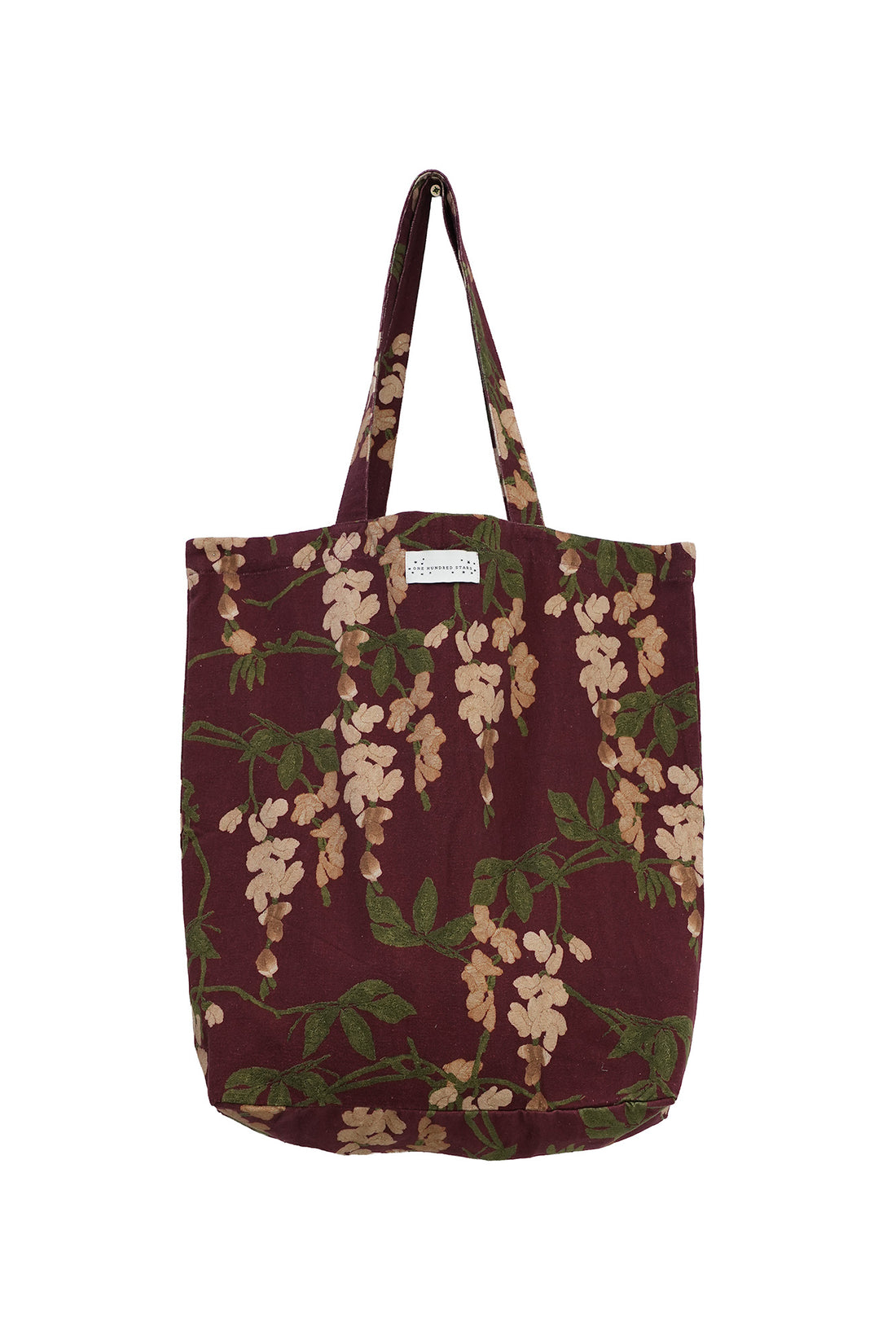 One Hundred Stars Large Canvas Shopper Bag in Wisteria Plum - BAGWISPLU