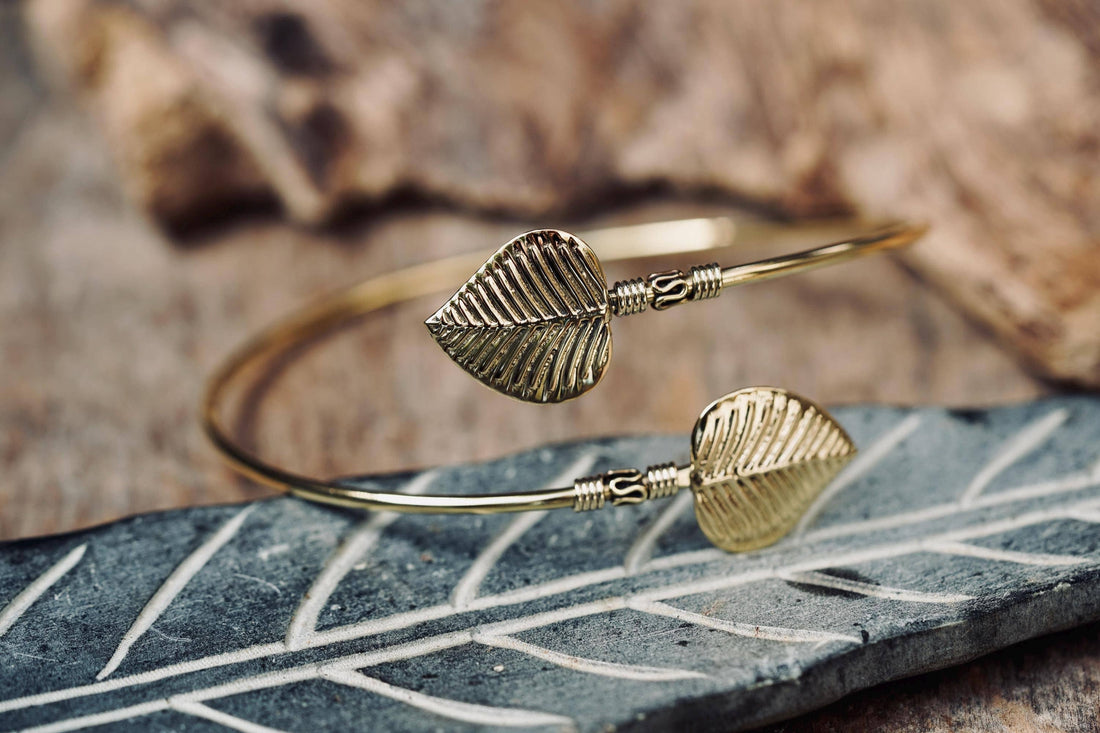 PALMA Boho Brass Arm Cuff Bracelet