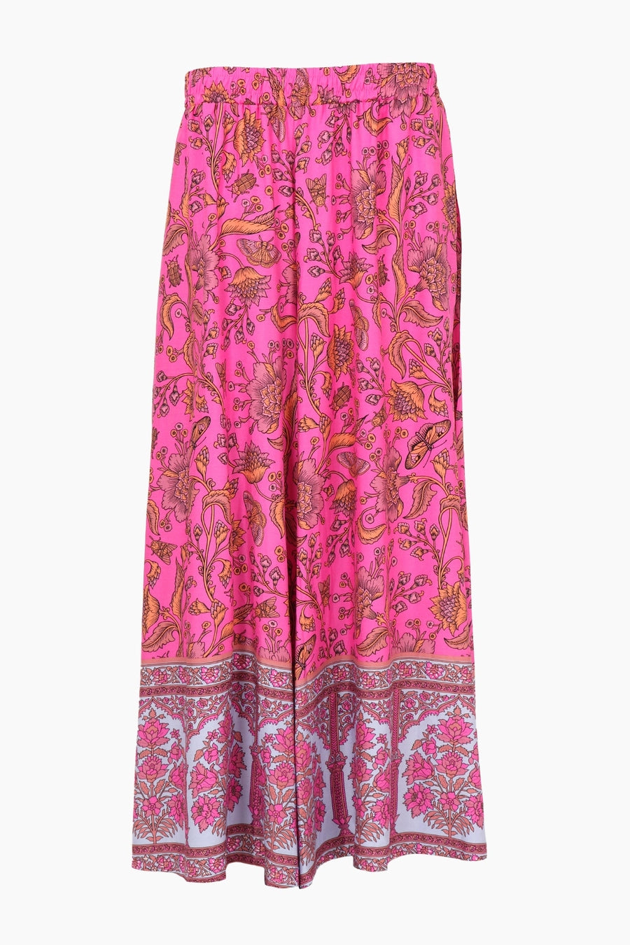 Ela Floral Butterfly Print Trousers in Hot Pink