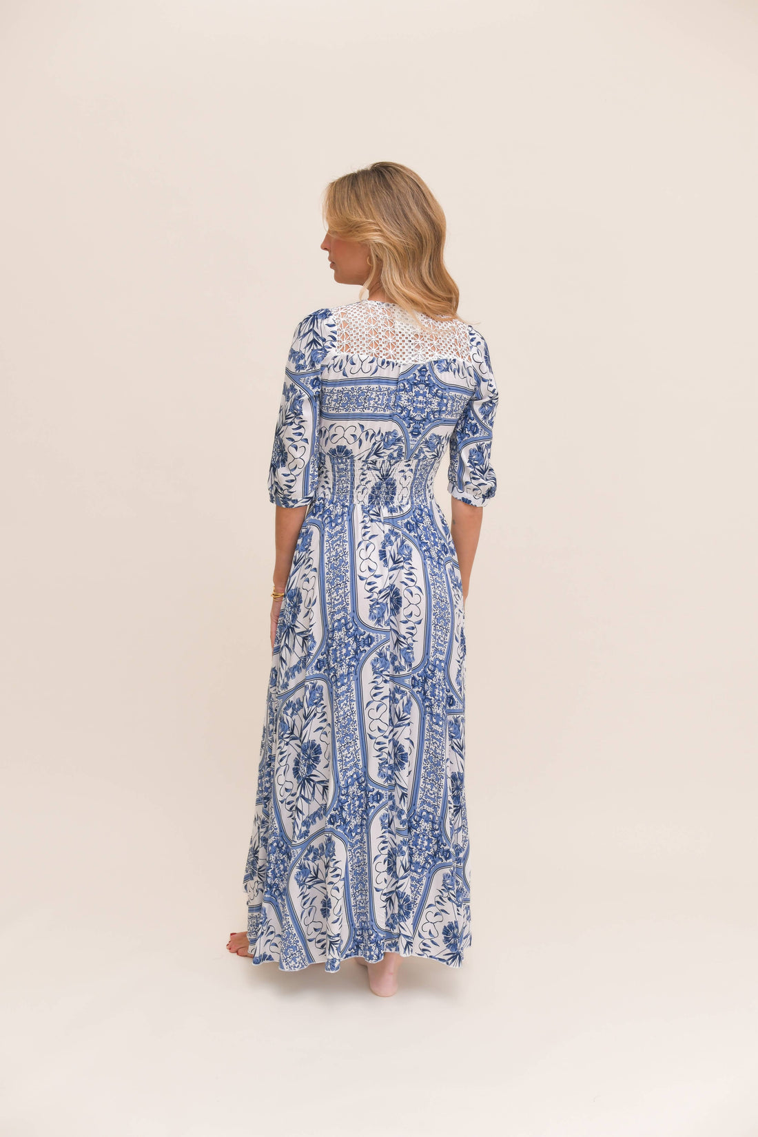 DENIM DREAMS PRINT INDIANA MAXI DRESS