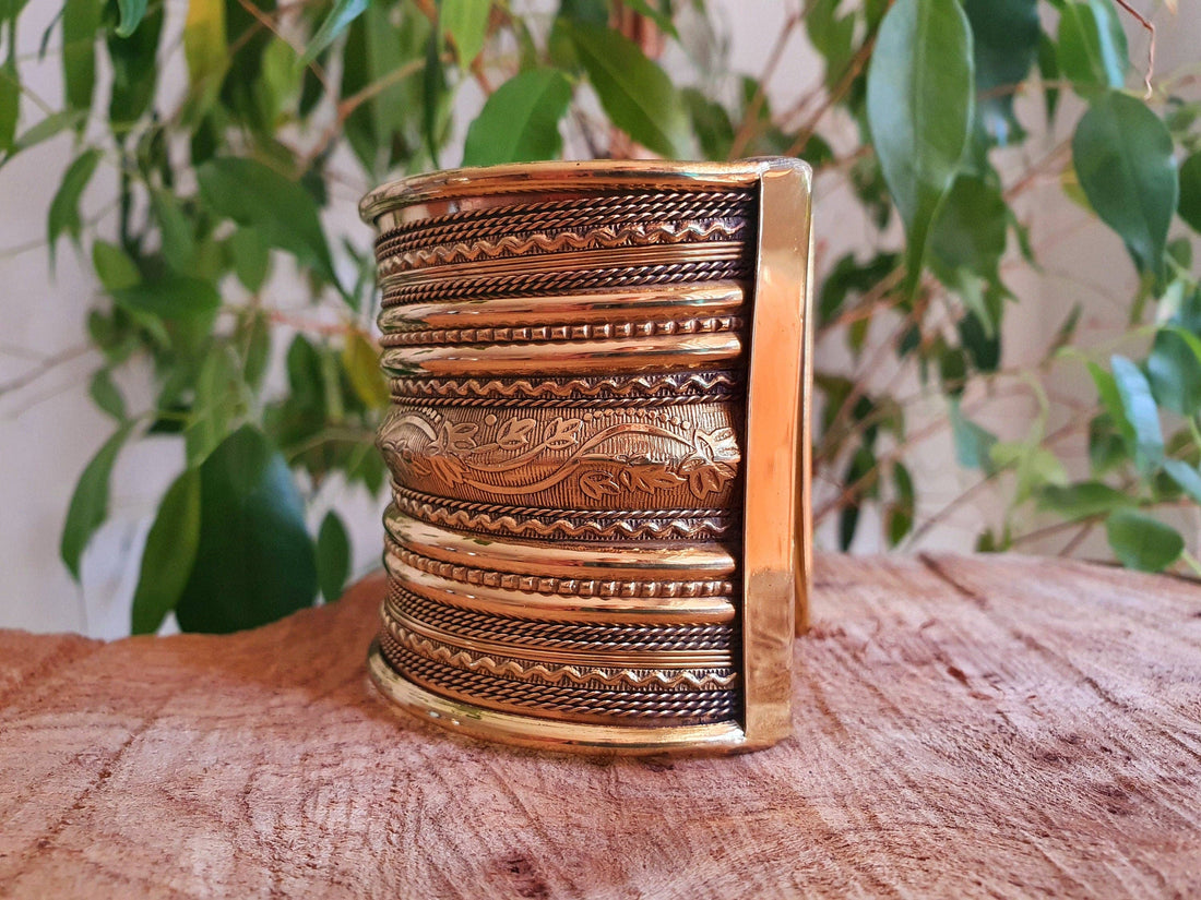 LOGAN Large Brass Cuff Bracelet