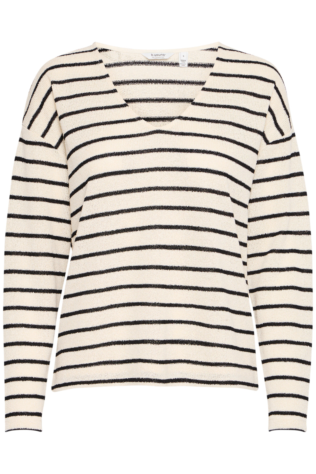 SIF Stripe Pullover Tee in Cream