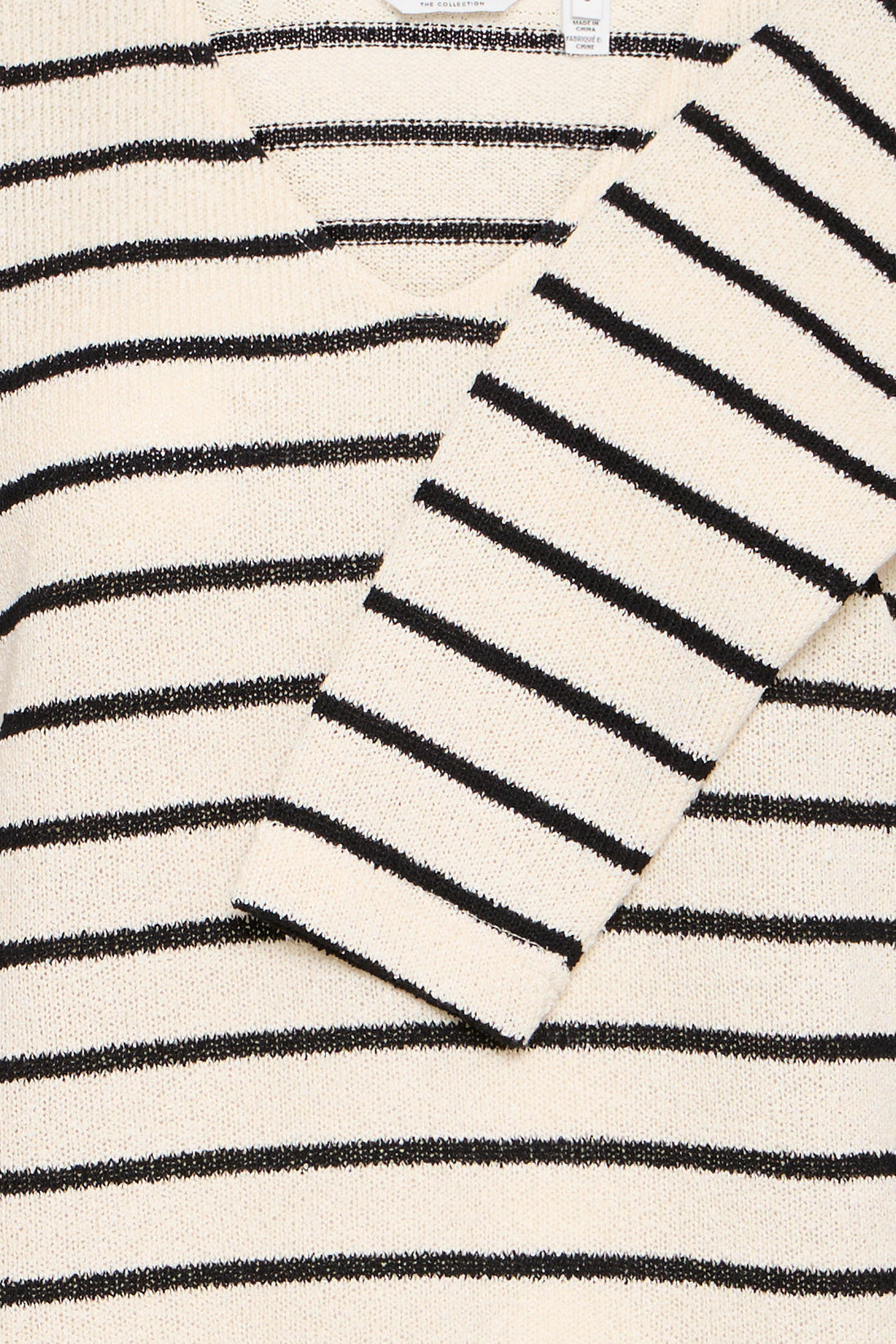 SIF Stripe Pullover Tee in Cream