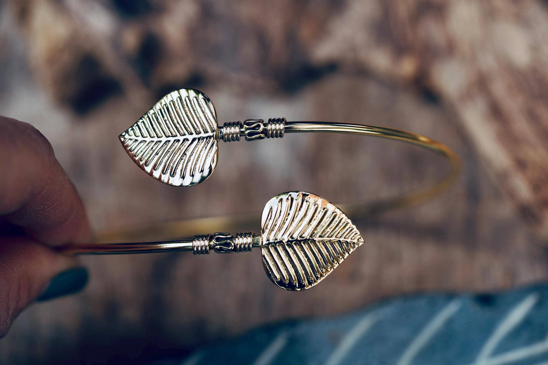 PALMA Boho Brass Arm Cuff Bracelet