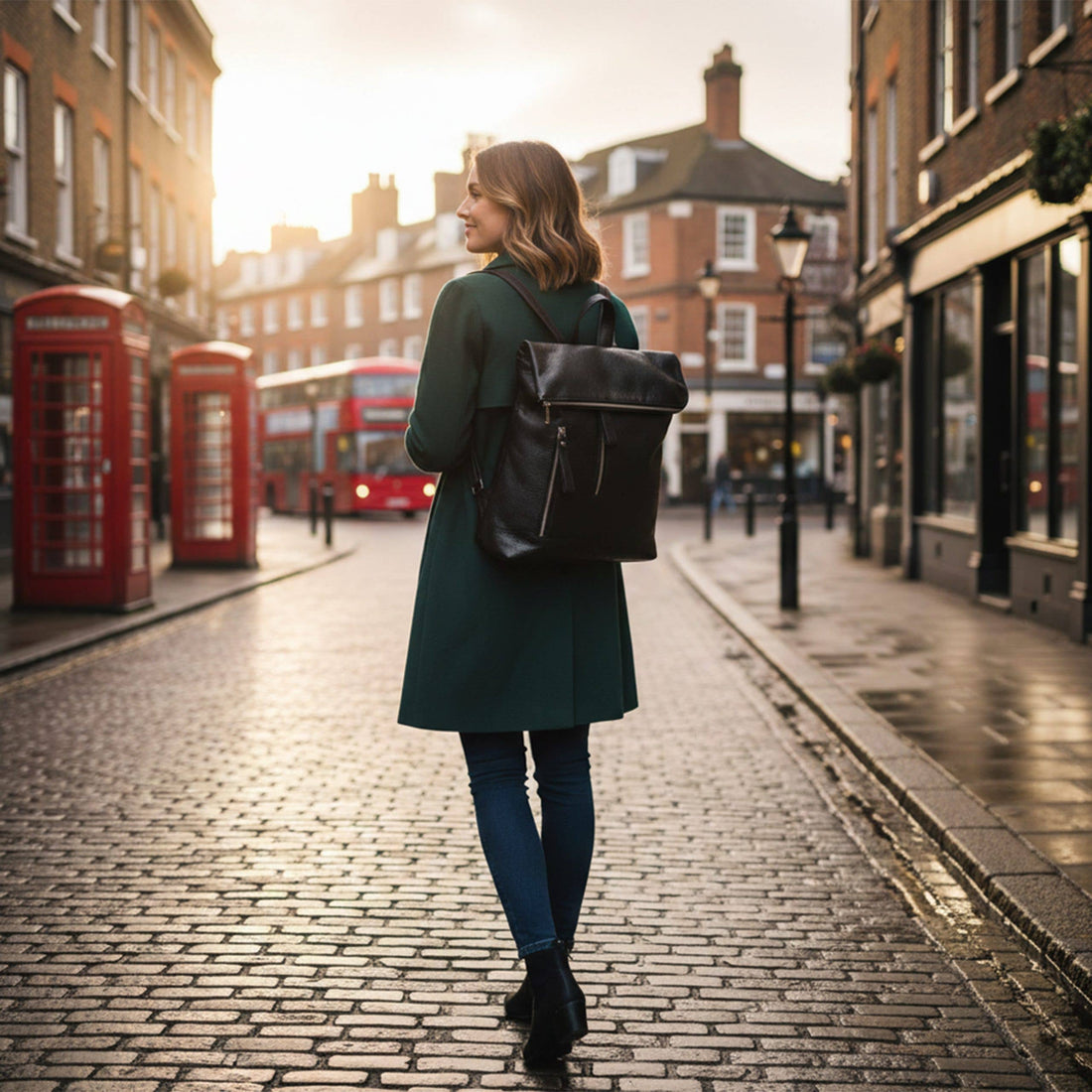 Aldous Stylish Textured Foldover Backpack