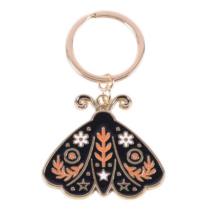 Folk Moth Halloween Keyring