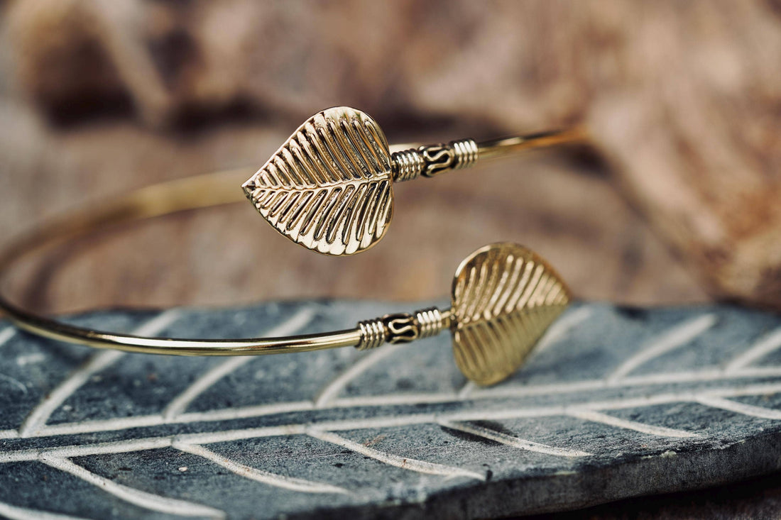 PALMA Boho Brass Arm Cuff Bracelet