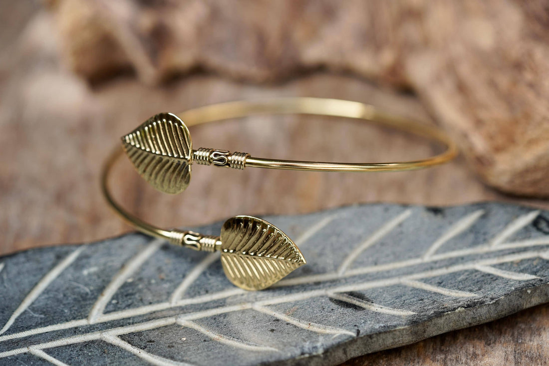 PALMA Boho Brass Arm Cuff Bracelet