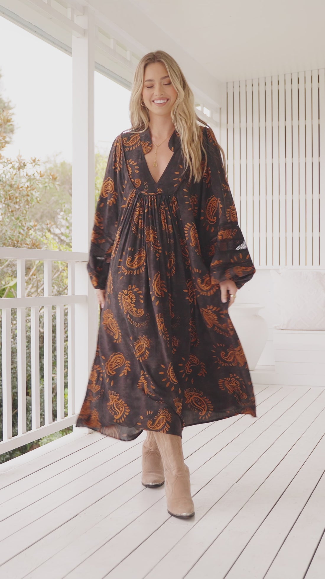 Boheme Dress in Paisley Milan Print