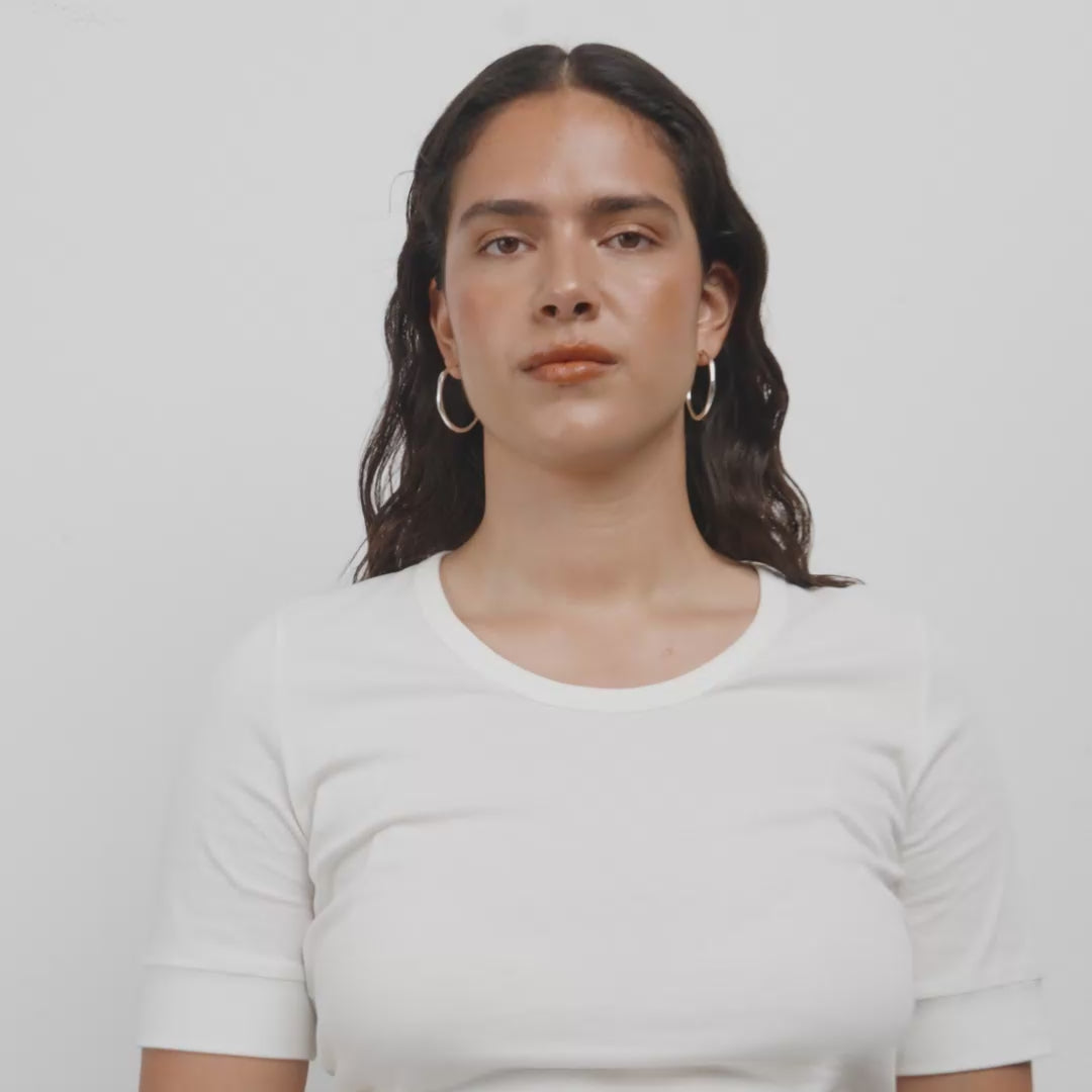 HAZE Large Hoop Earrings in Silver