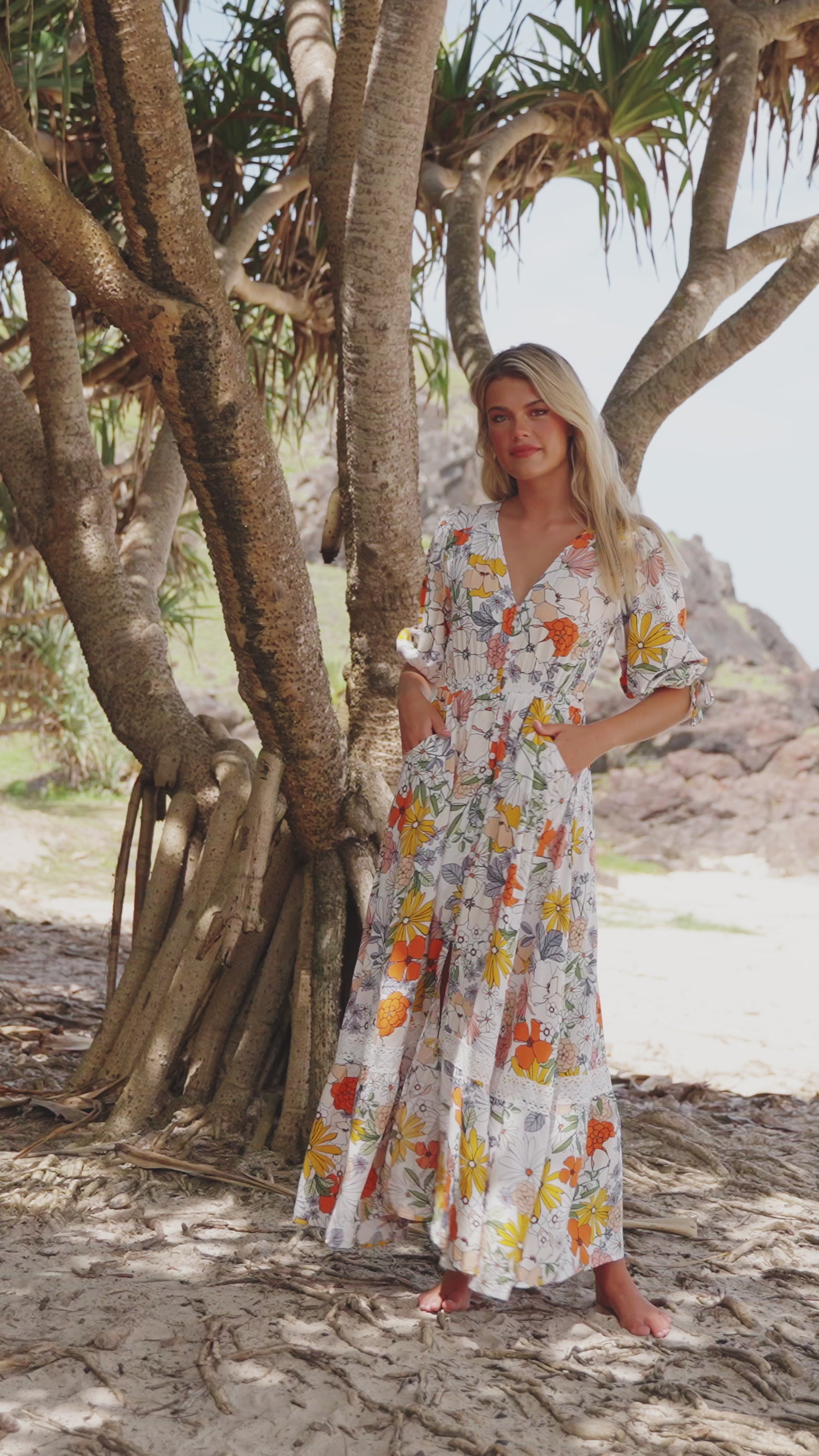 Jaase Molli Boho Maxi Dress in Dahlia Print Suki s Wardrobe