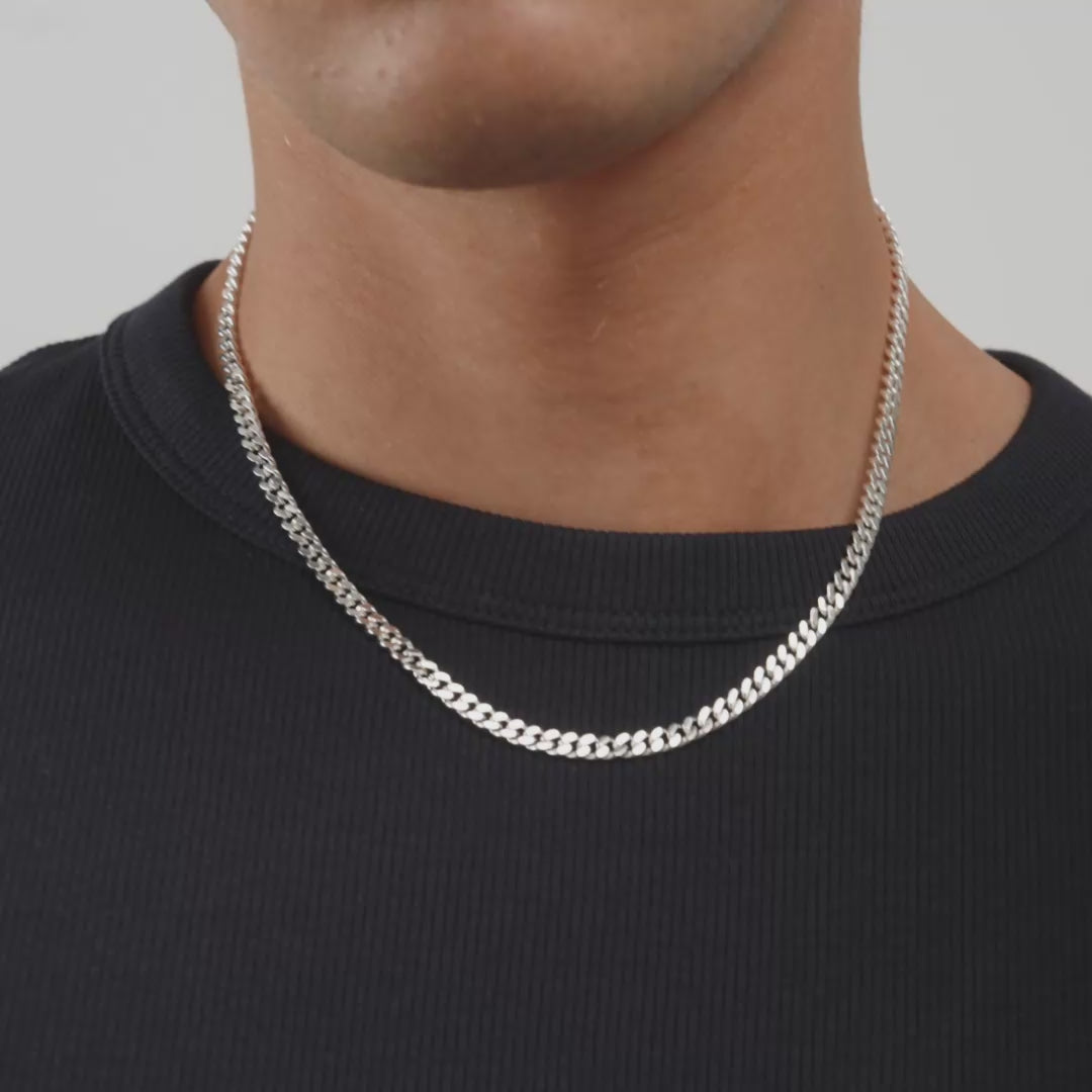 FUCHSIA Gold Plated Classic Curb Chain Necklace