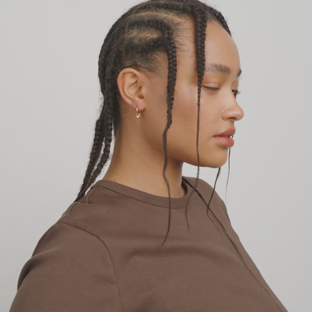 ALAIA Small Heart Hoop Earrings in Gold - 2003