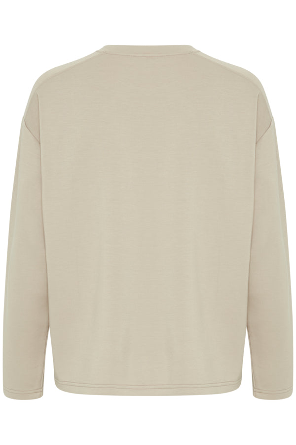 PUSTI Long Sleeve Soft Touch Sweatshirt in Sand