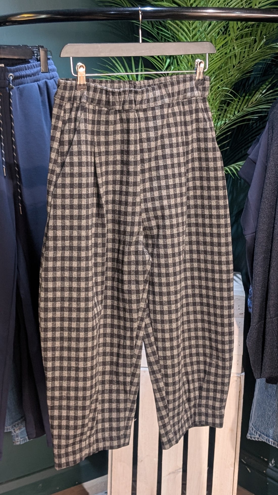 BIANCO JQ Check Trousers in Grigio