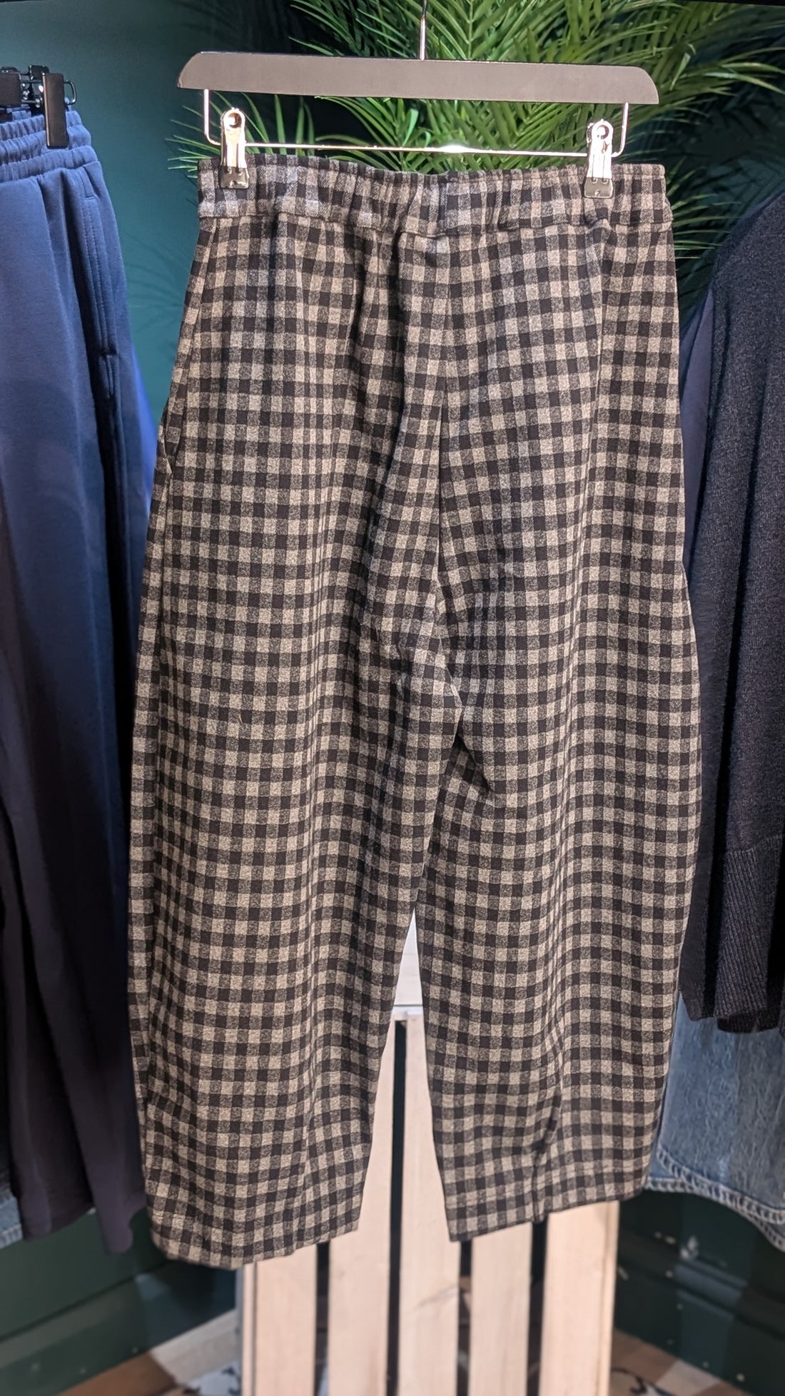 BIANCO JQ Check Trousers in Grigio
