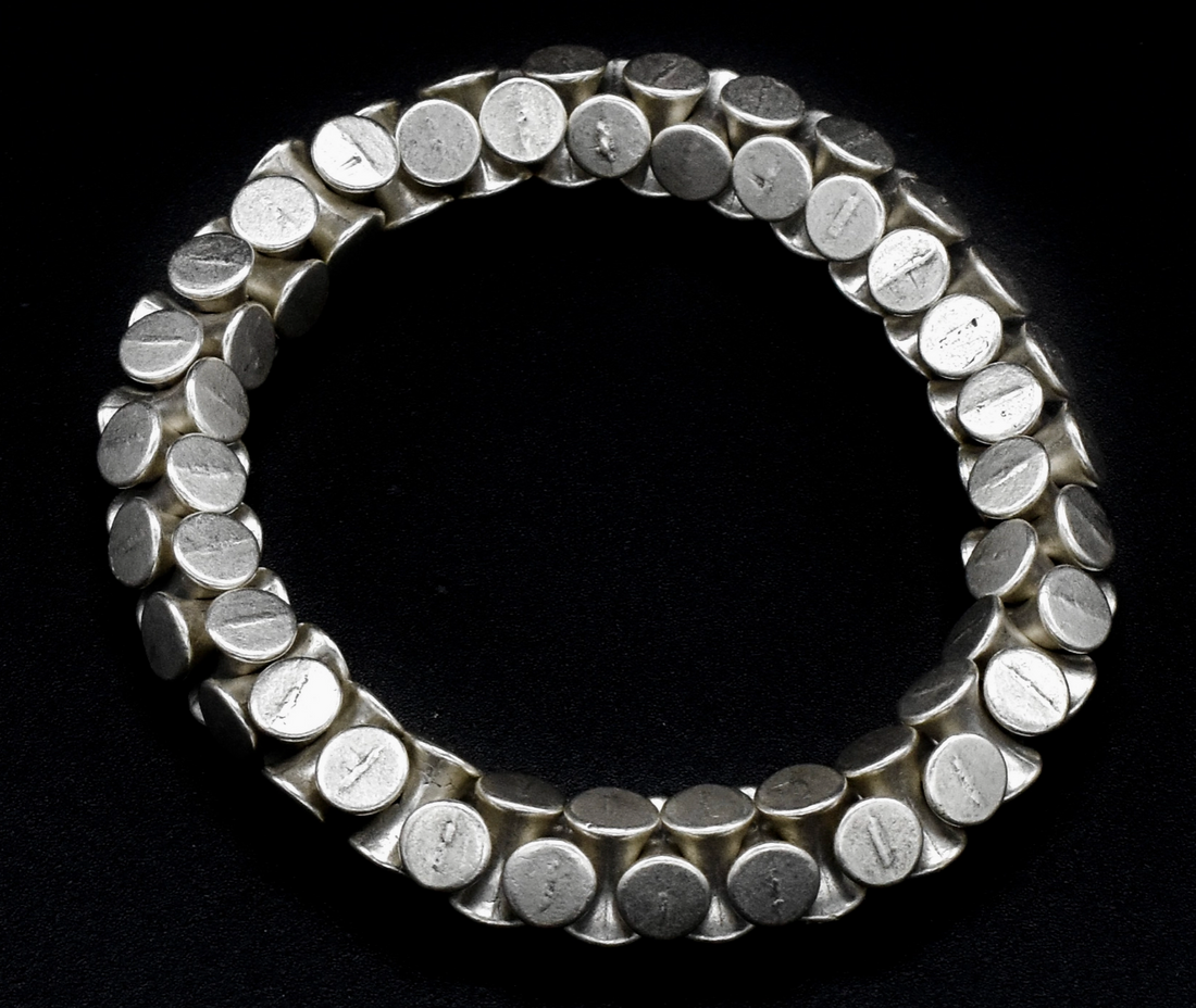 Suki’s Wardrobe Signature Elara silver-plated wrap-around cuff bracelet.