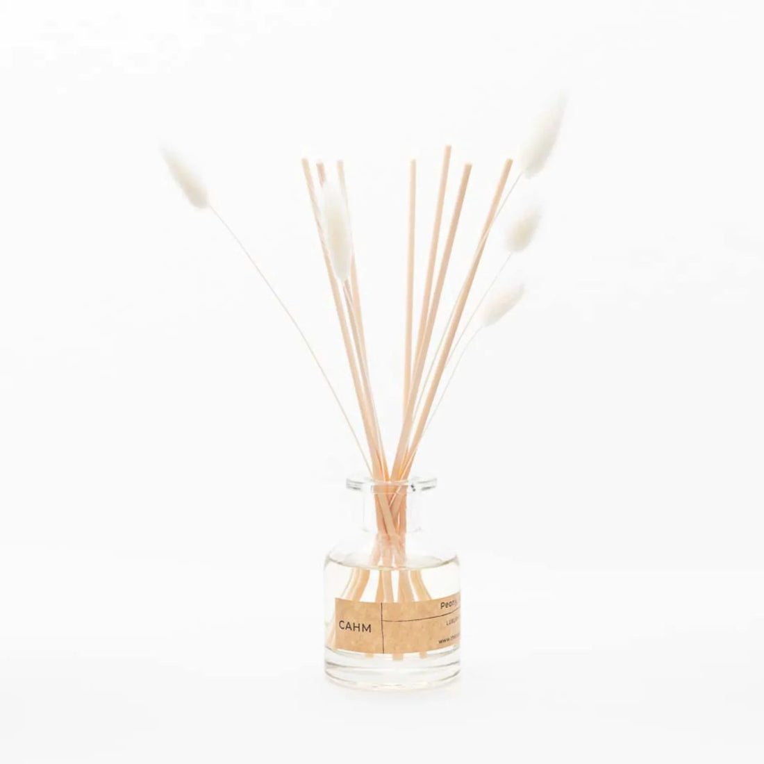 CAHM Luxury Reed Diffuser - Peony, Rose & Oud - Clear Glass Home Fragrance CAHM