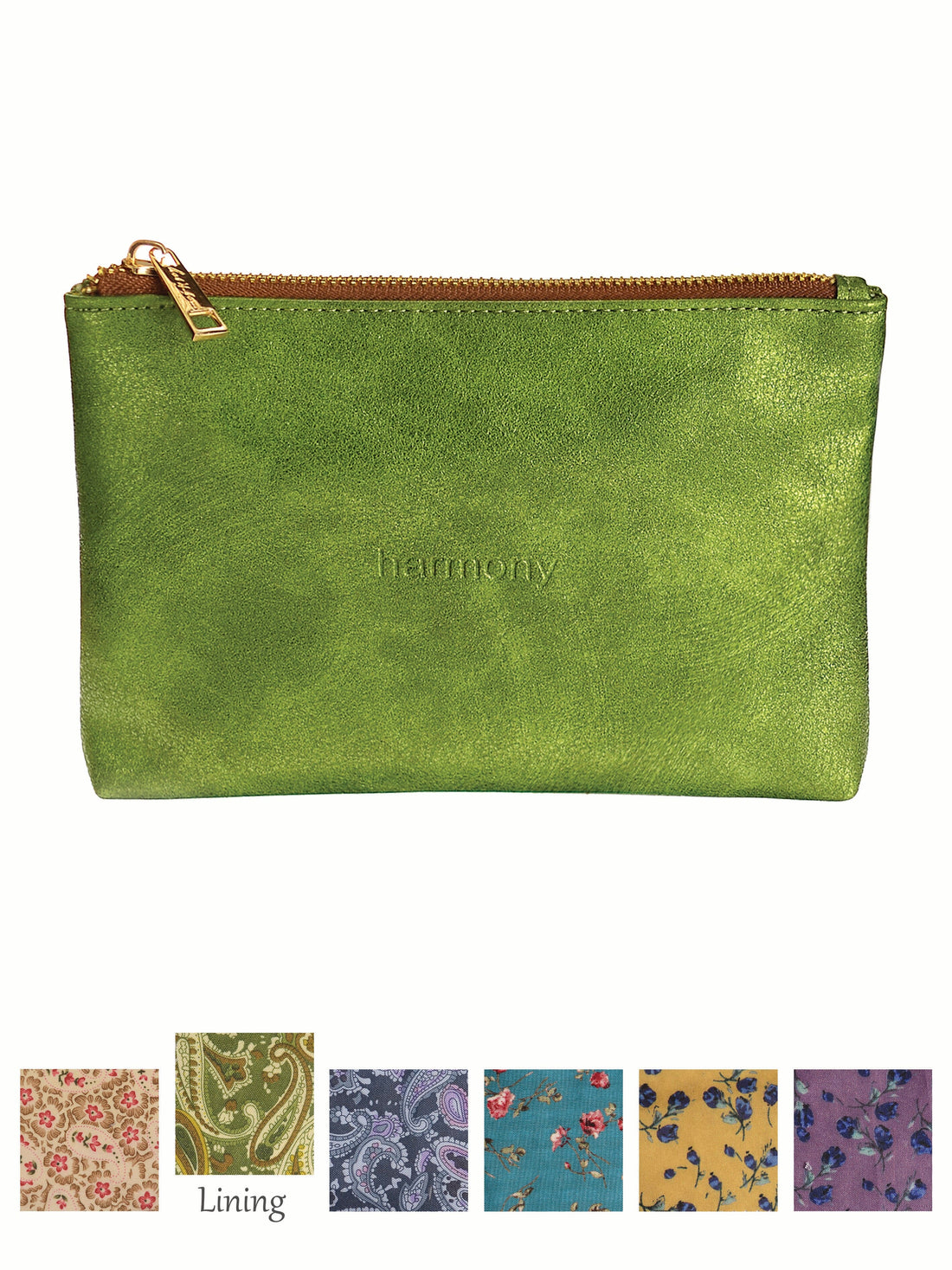 HARMONY Make Up Pouch in Green & Cocoa - WN477 Bags & Purses Hot Tomato
