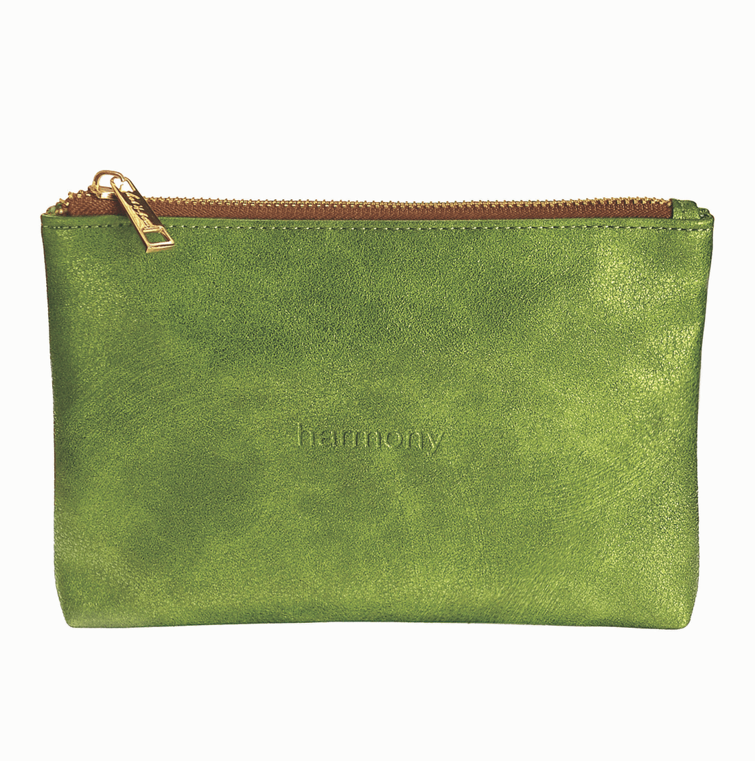 HARMONY Make Up Pouch in Green & Cocoa - WN477 Bags & Purses Hot Tomato