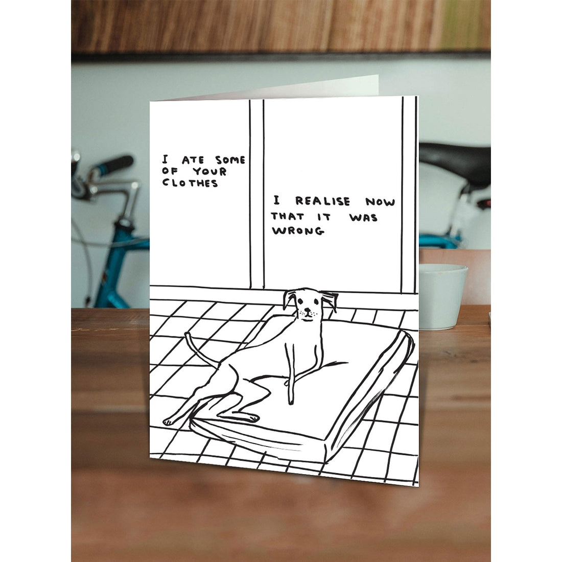 I Ate Your Clothes Greetings Card by David Shrigley Cards David Shrigley