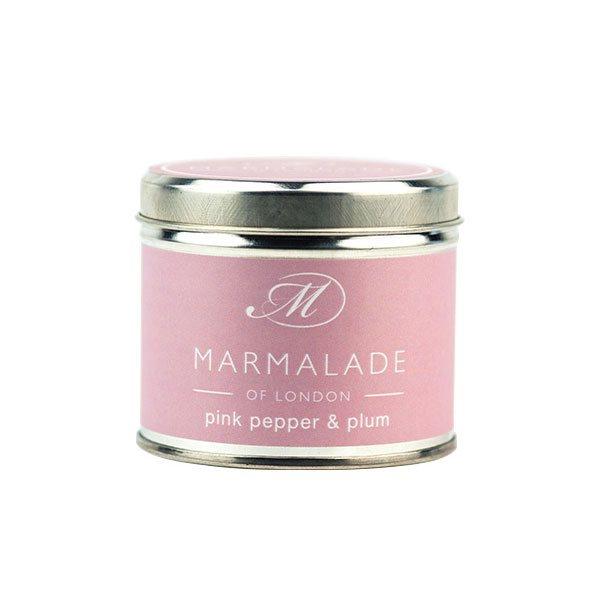 Marmalade of London Medium Tin Candle Pink Pepper & Plum Candles Marmalade of London