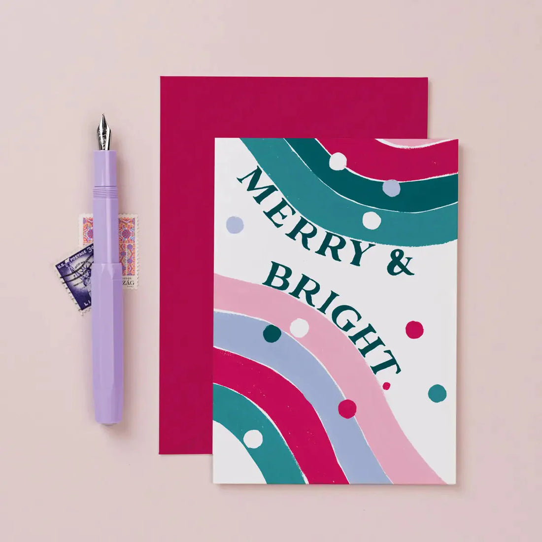 Merry & Bright Christmas Card | Holiday Card | Xmas Cards Cards Sister Paper Co.